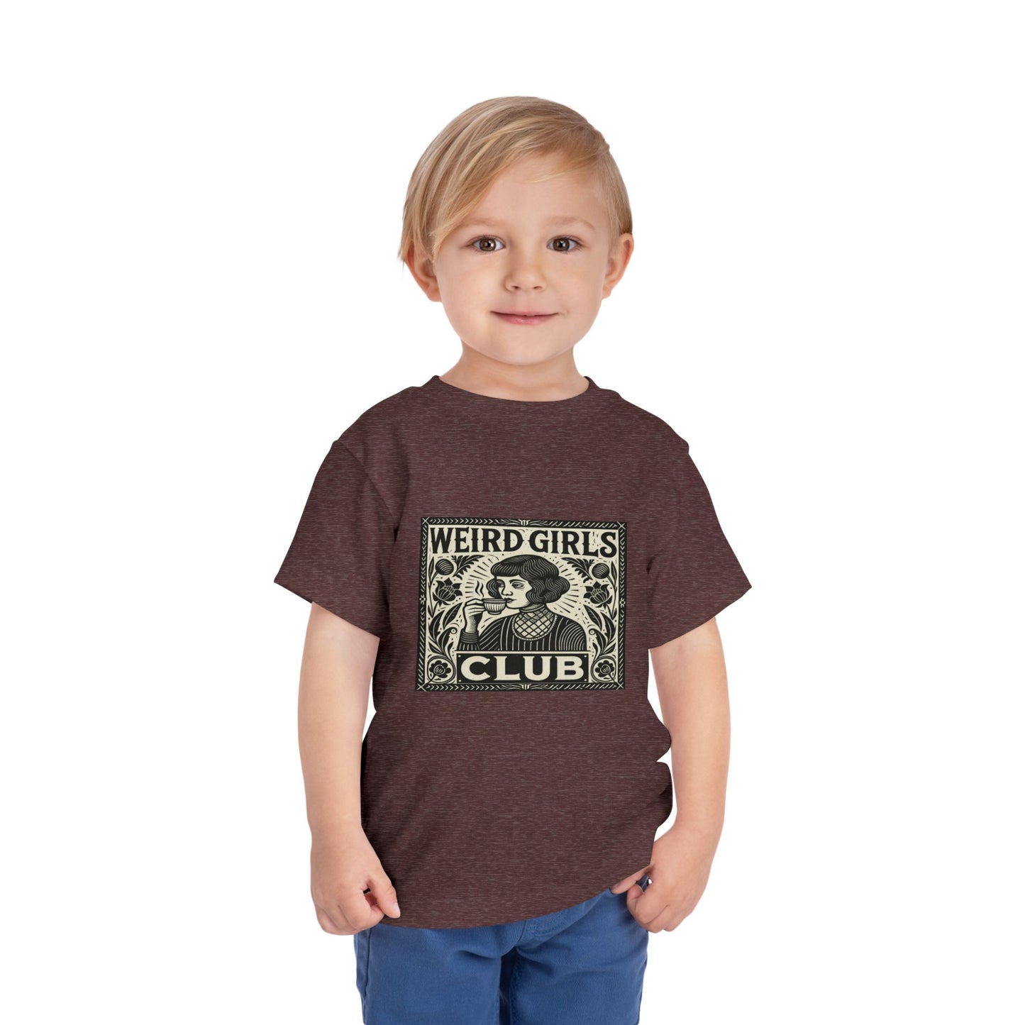 Weird Girls Club Tee - Vintage Linocut Christmas