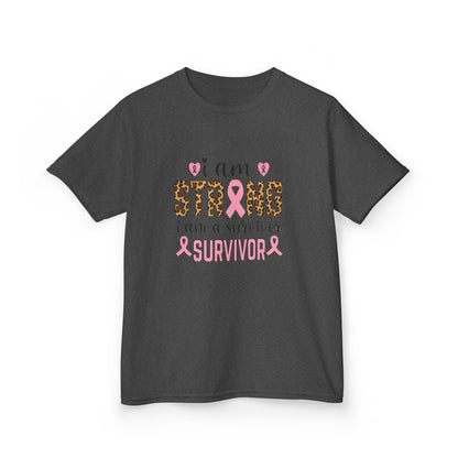 Breast Cancer Awareness Dinosaur Tee - I Am Strong Survivor