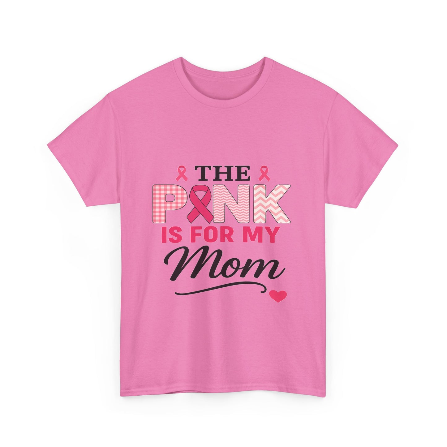 Mom's Strength: Pink Ribbon Breast Cancer Awareness Tee