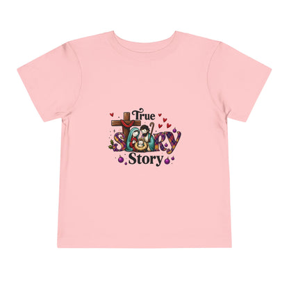 True Story Nativity Toddler Christmas Tee