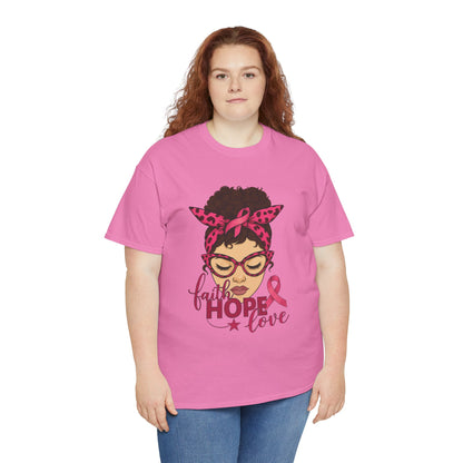 Hope, Faith, Love: Breast Cancer Awareness Tee