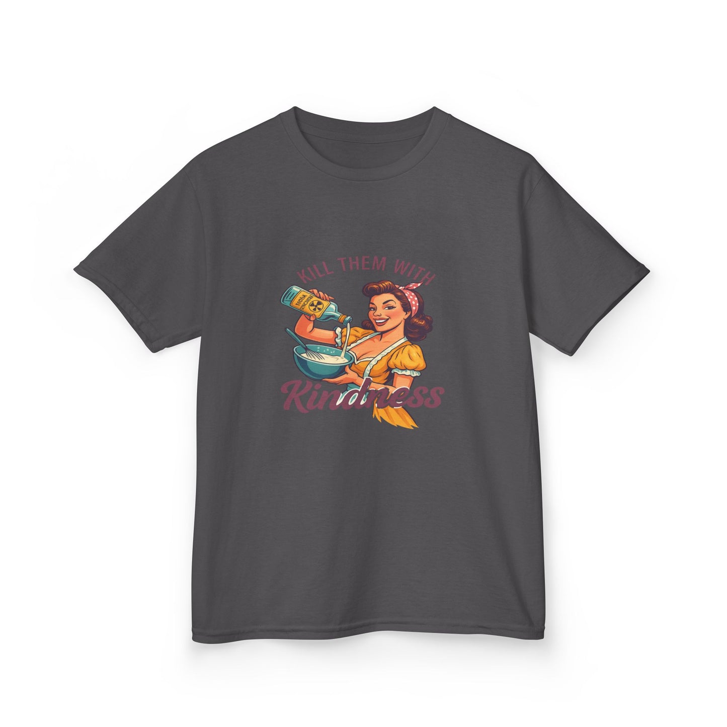 Radioactive Kindness: Funny Xmas Dinosaur Tee for Kids