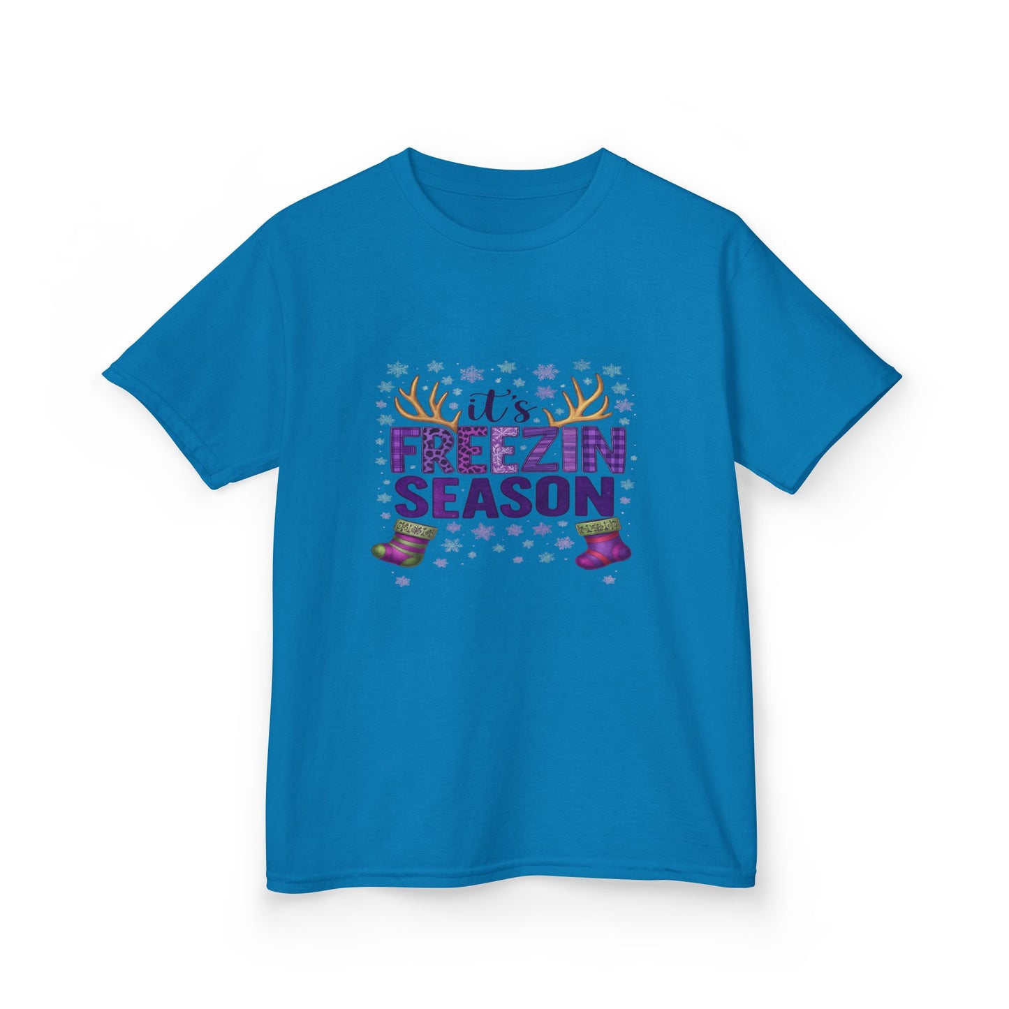 It's Freezin' Season Dino Christmas Tee - Kids Holiday Shirt