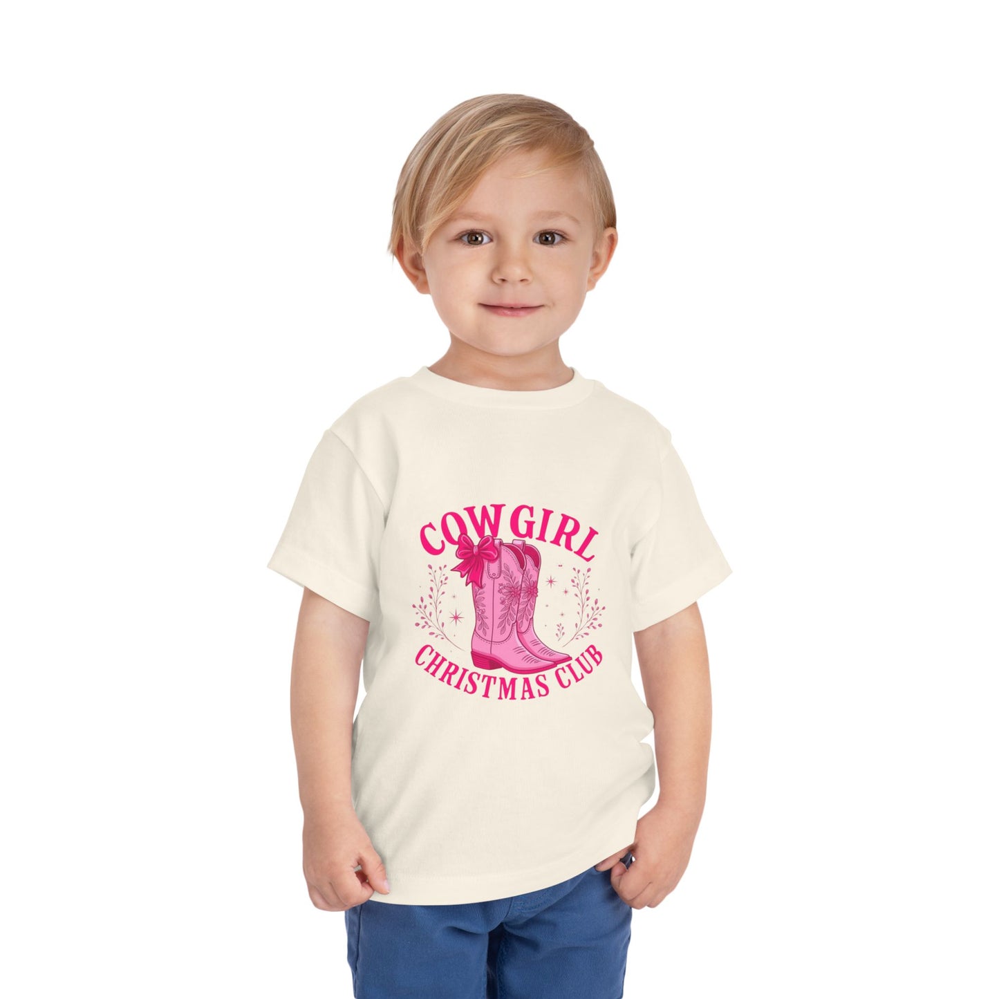 Cowgirl Christmas Club Tee - Pink Retro Holiday Shirt