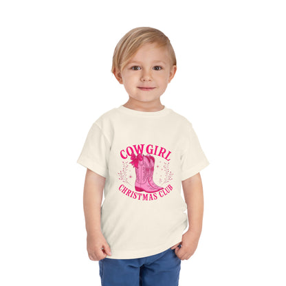 Cowgirl Christmas Club Tee - Pink Retro Holiday Shirt