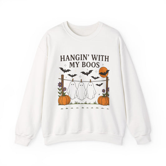 Hangin' With My Boos Halloween Crewneck Sweatshirt