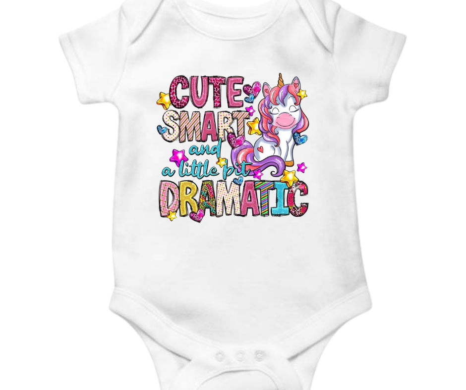 Cute Smart And Little Dramatic Unicorn Onesie