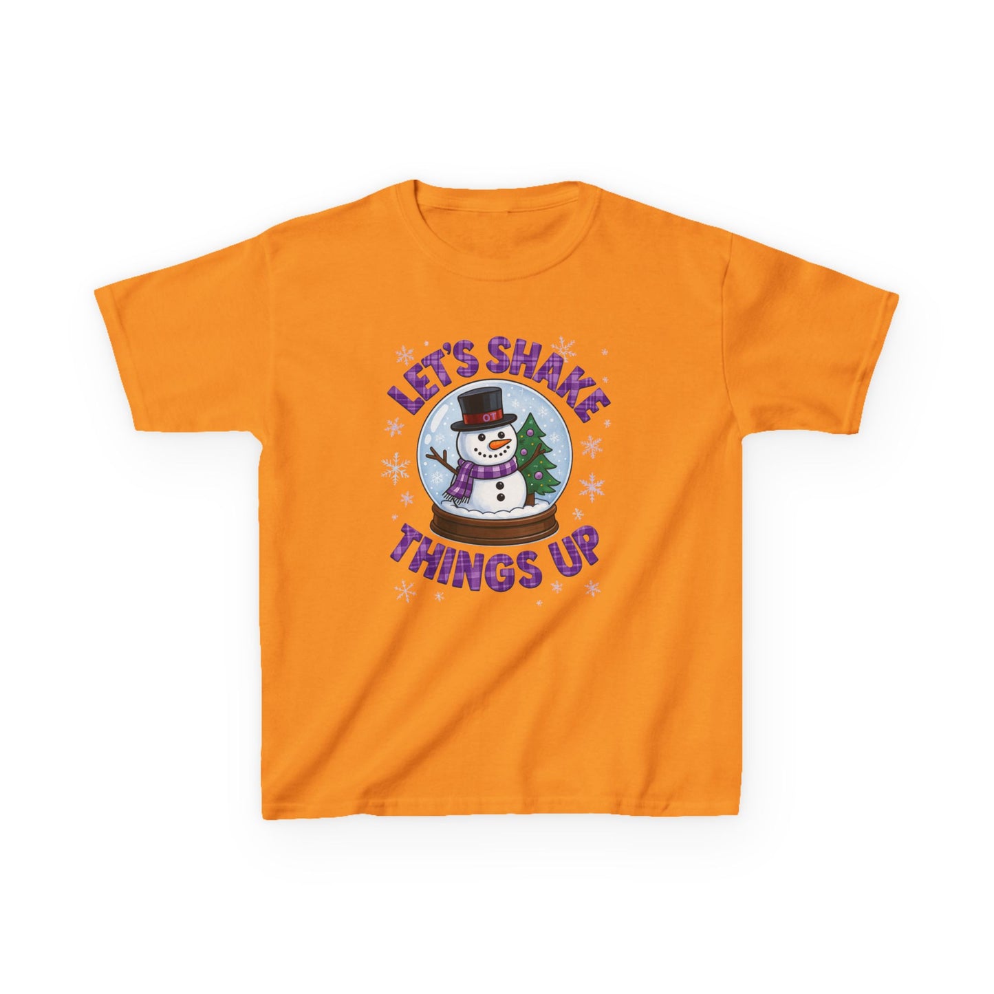 OT Snowman Snow Globe Kids Christmas Tee