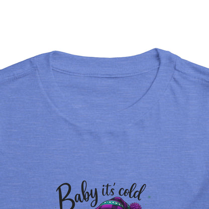 Baby It's Cold Outside Snowman Toddler Christmas Tee