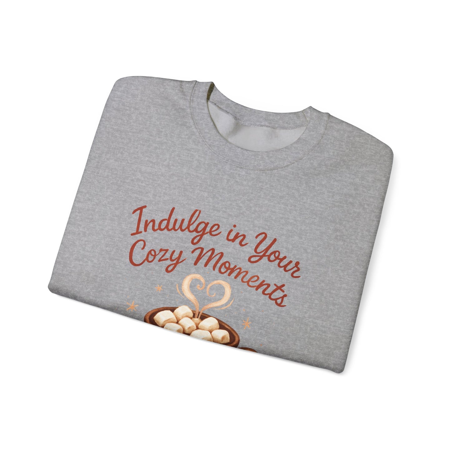 Cozy Hot Cocoa Crewneck Sweatshirt — "Indulge in Your Cozy Moments"