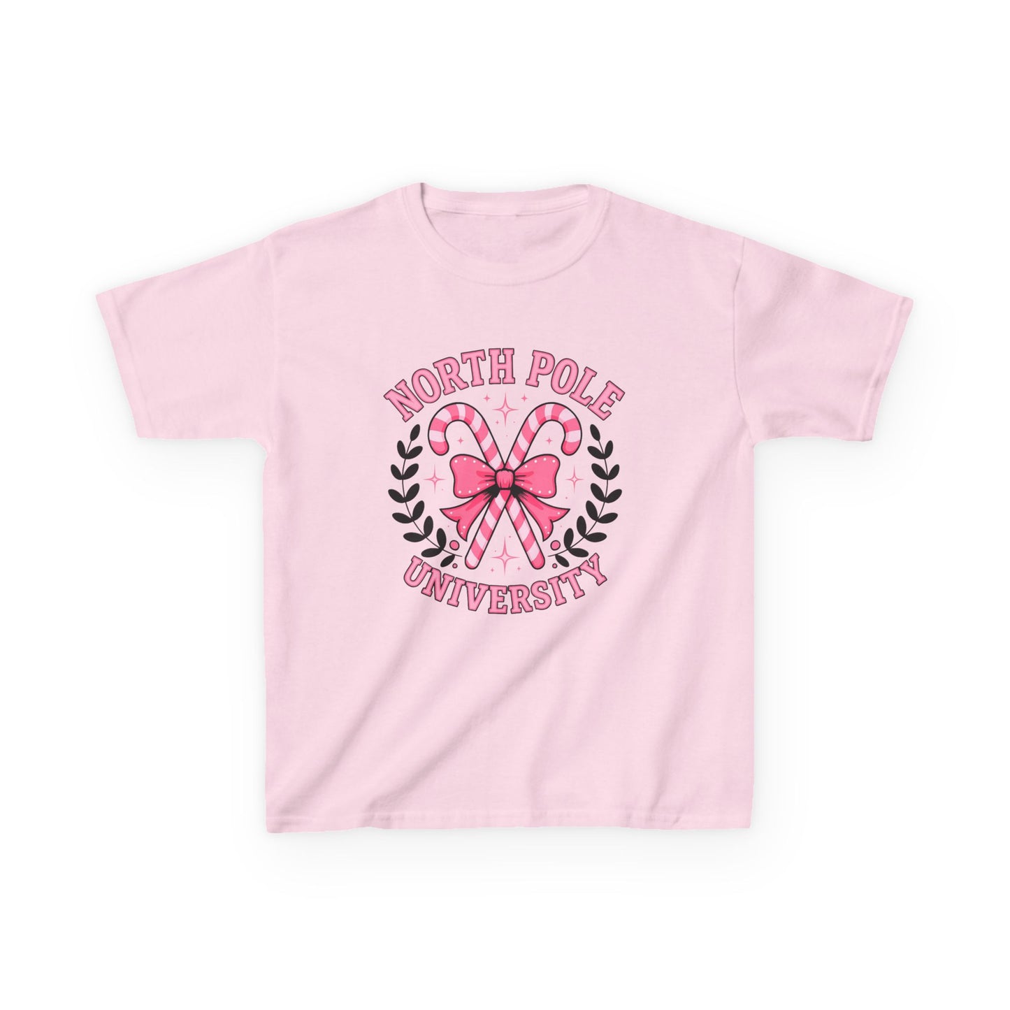 North Pole University Dino Christmas Kids Tee