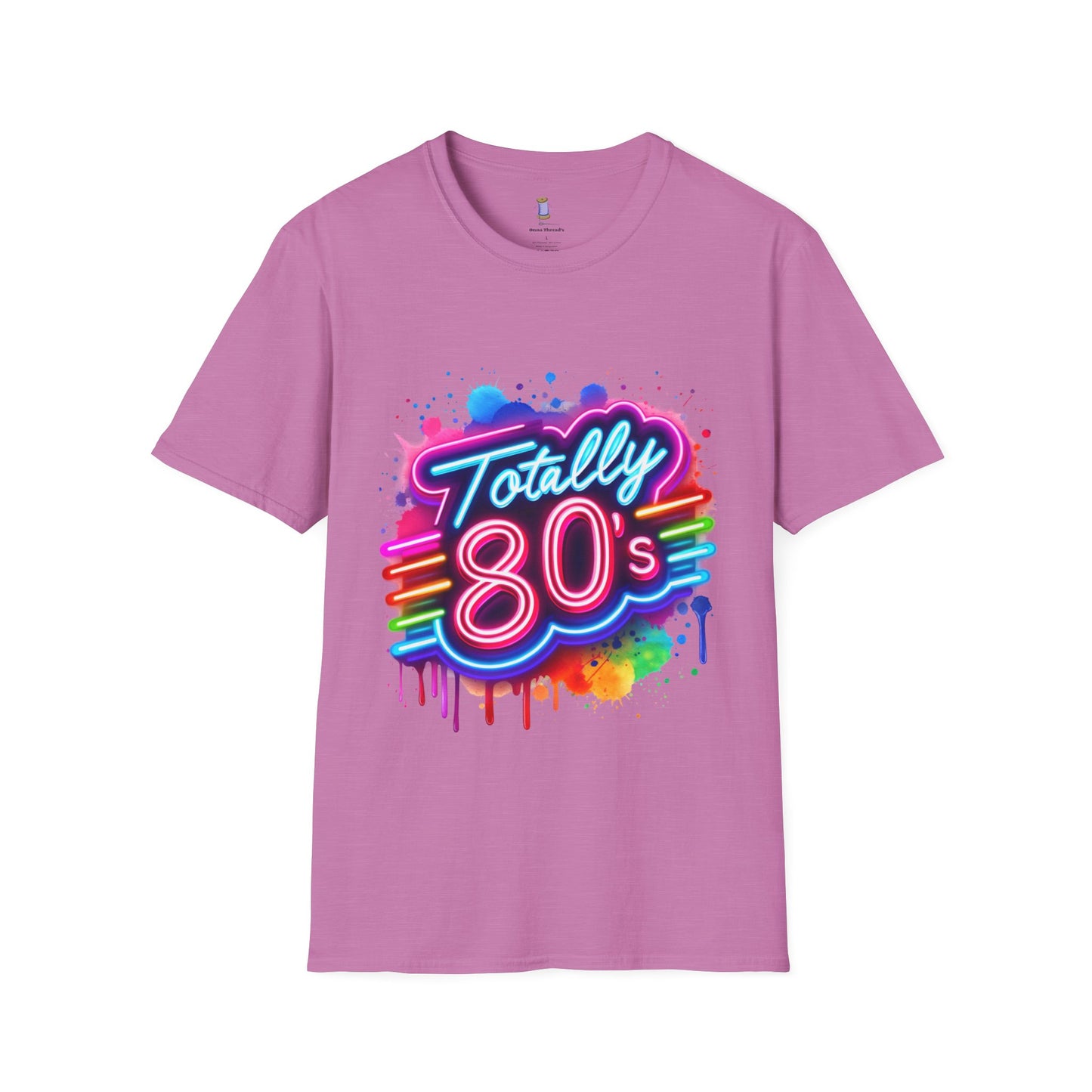 Totally 80s Unisex Softstyle T-Shirt – Retro Vintage Tee, Nostalgic Gift, Party Shirt, Perfect for 80s Theme Events, Festival Wear