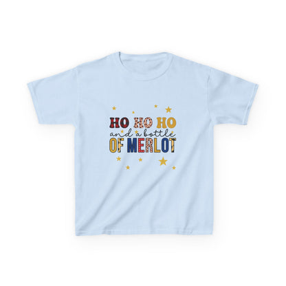 Ho Ho Ho & Merlot Dino Kids Christmas Tee