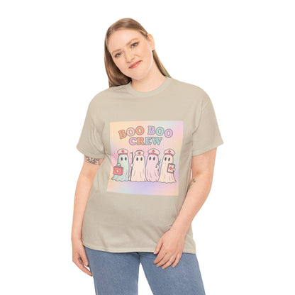 Boo Boo Crew Nurse Ghost T-Shirt – Cute Pastel Halloween Medical Tee