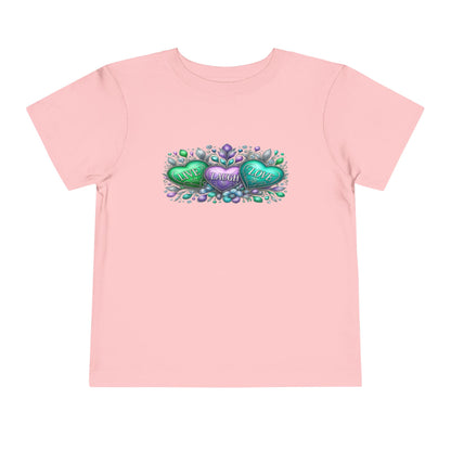 Toddler Tee Live Laugh Love Floral Design