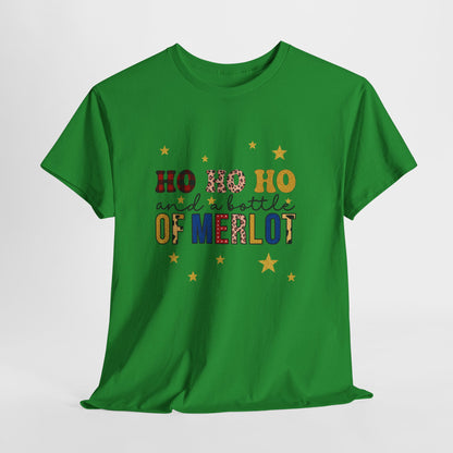 HO HO HO & Merlot Christmas Tee