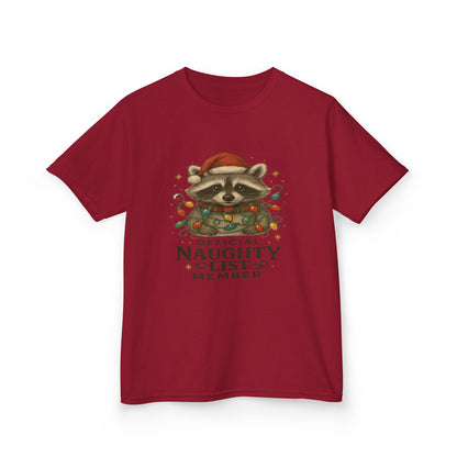 Naughty Raccoon Christmas Tee - Holiday Gift for Kids