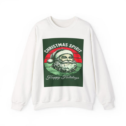 Christmas Spirit Santa Sweatshirt - Vintage Holiday Apparel