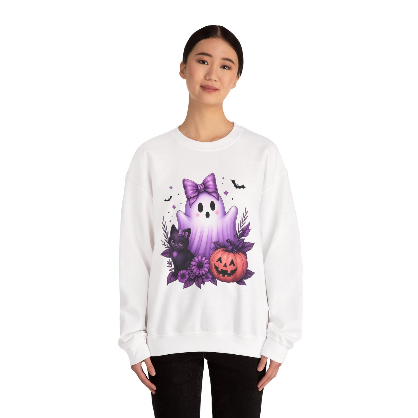 Cute Halloween Ghost Crewneck Sweatshirt