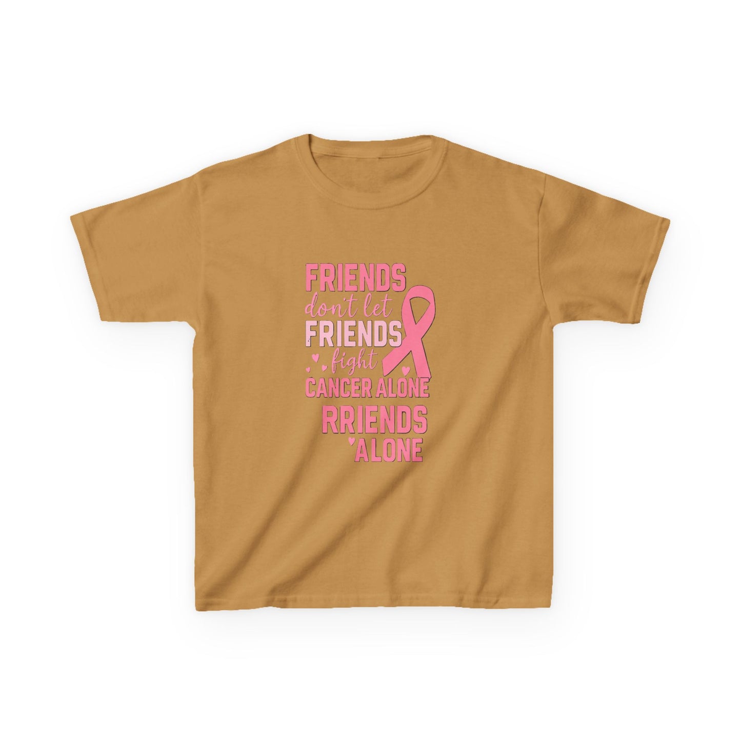 Friends Fight Cancer Alone Tee - Pink Ribbon Kids Shirt