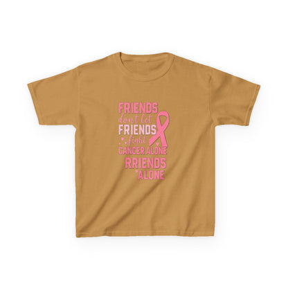 Friends Fight Cancer Alone Tee - Pink Ribbon Kids Shirt
