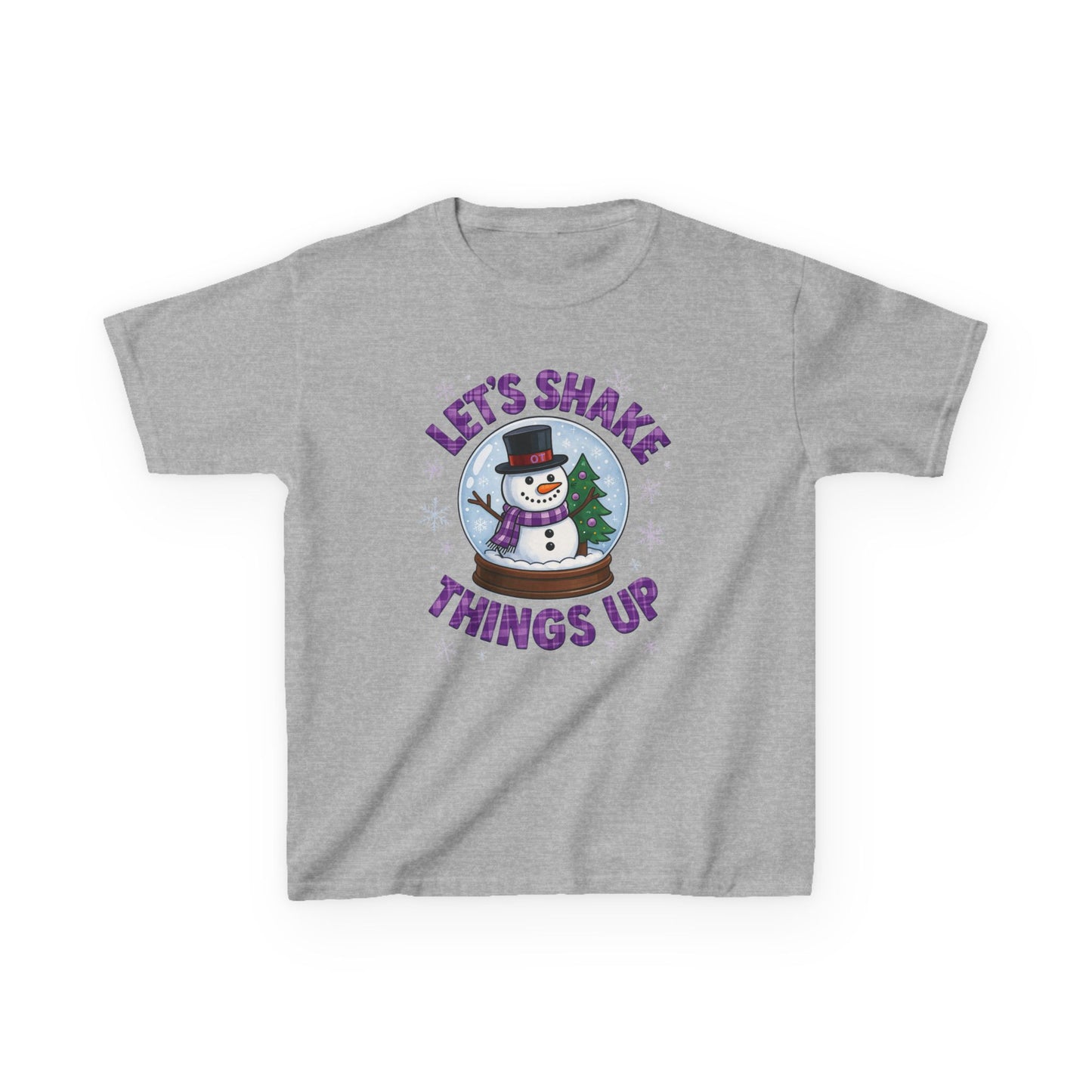 OT Snowman Snow Globe Kids Christmas Tee