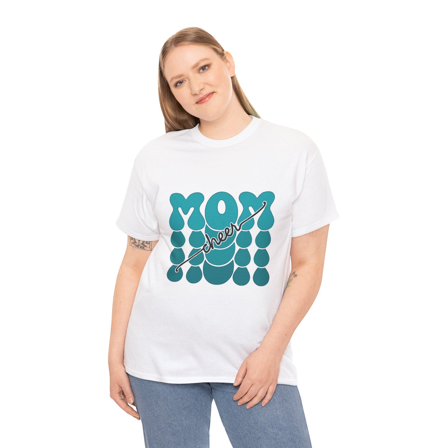 MOM Cheer – Turquoise Spirit Tee