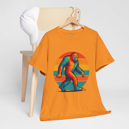 Colorful Bigfoot Unisex T-Shirt, Fun Graphic Tee for Nature Lovers, Perfect for Holidays, Festivals, Camping, Gifts