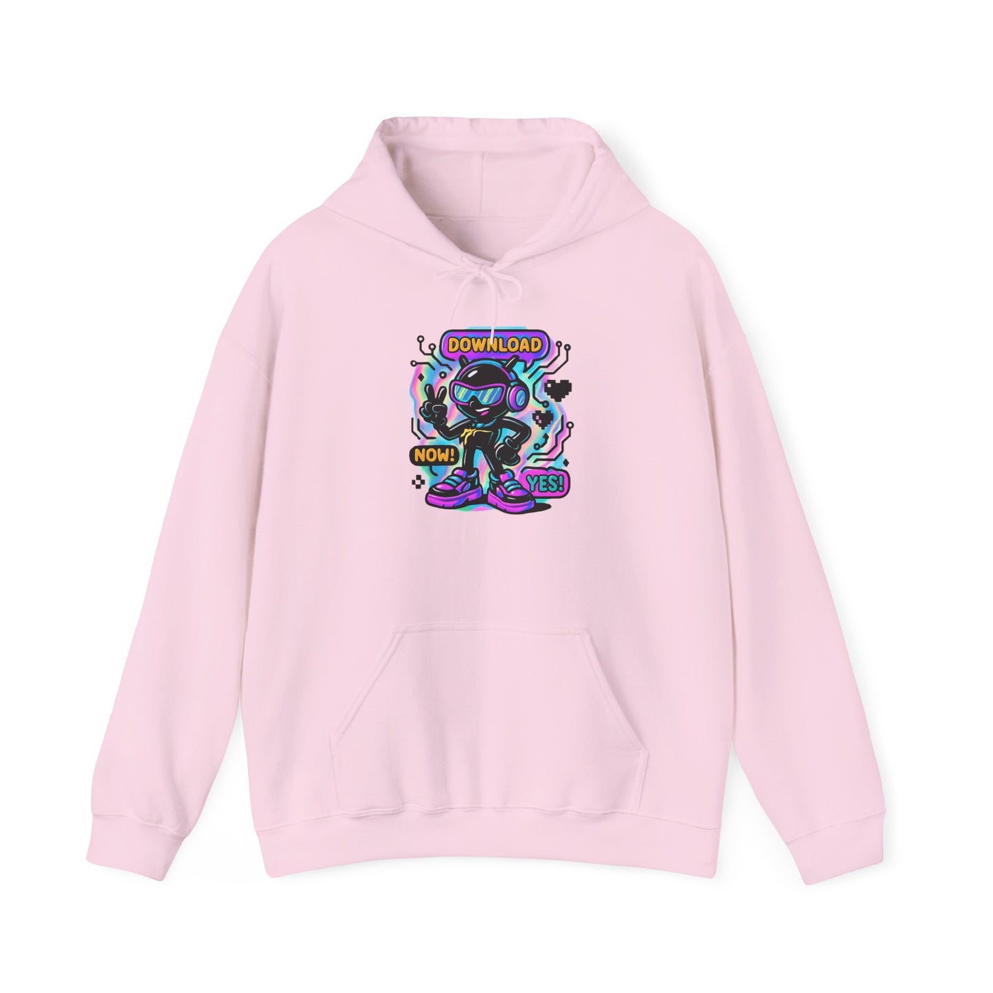 Psychedelic Alien Skate Hoodie — "Down Lord" Neon Graphic Pullover