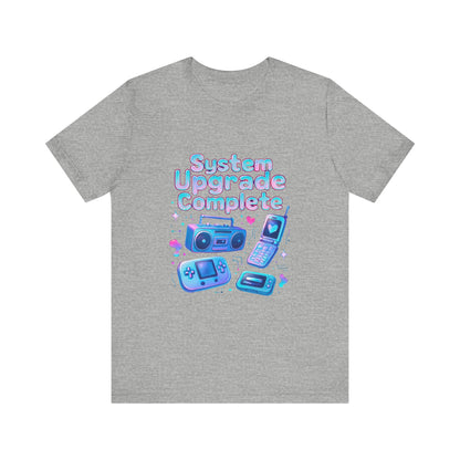 System Upgrade Complete Retro Gaming Tee — Cute Pastel Gameboy & Console Design