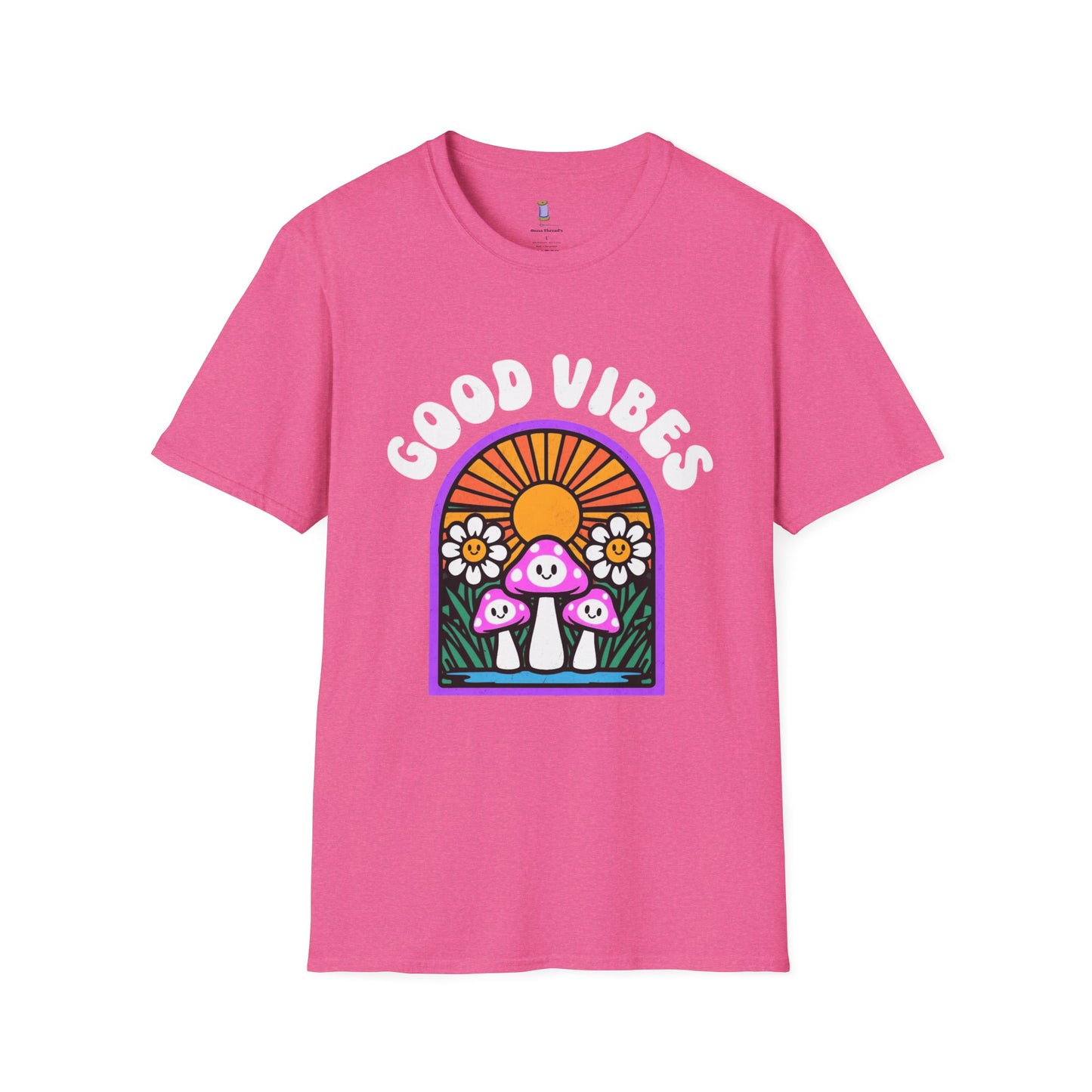Good Vibes Unisex Softstyle T-Shirt, Fun Graphic Tee, Summer Vibe Shirt, Gift for Friends, Eco-Friendly Fashion