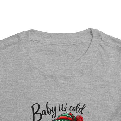 Baby It's Cold Outside Snowman Toddler Christmas Tee