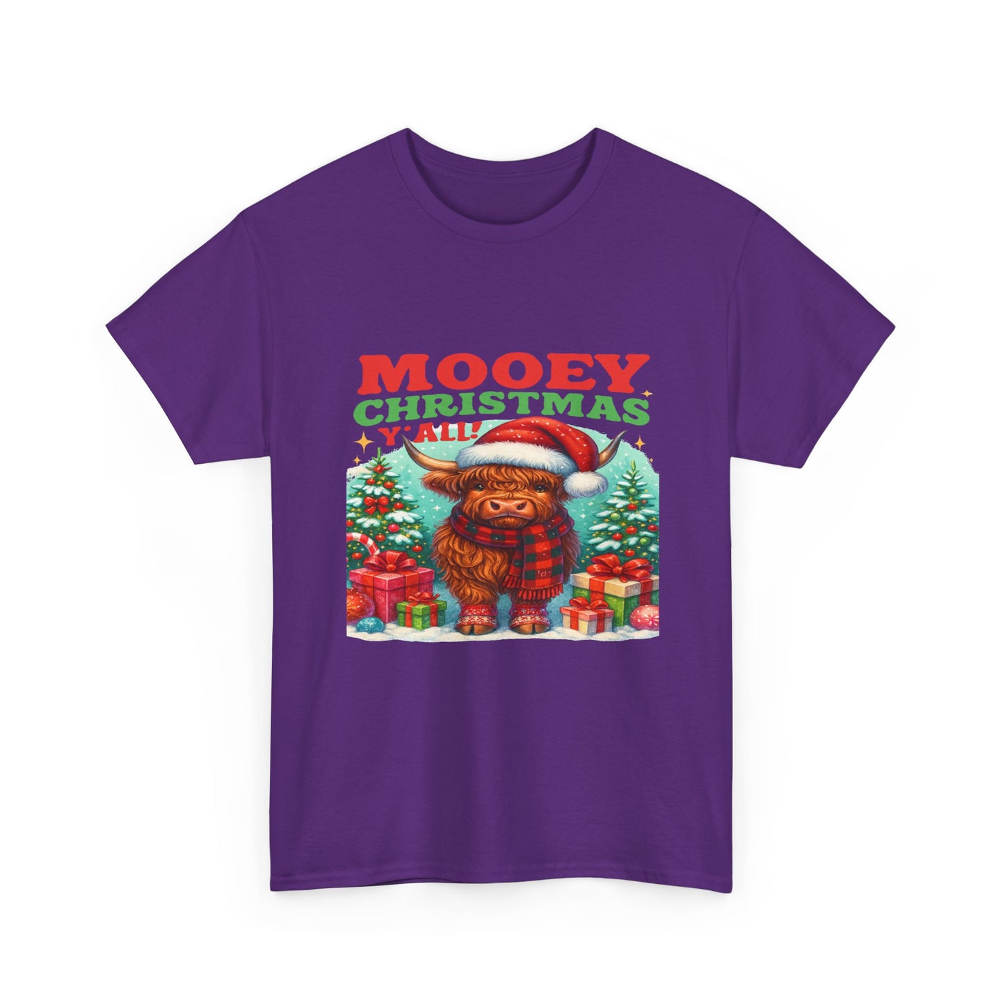 Christmas Highland Cow Tee