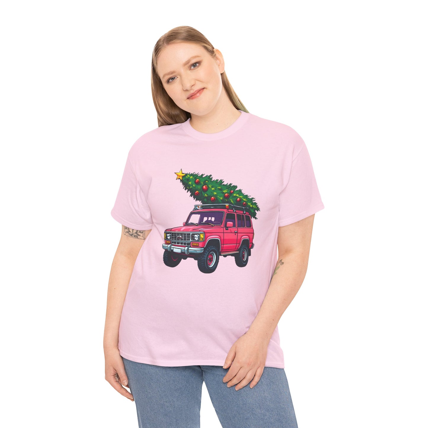 Pink SUV Christmas Tree Tee
