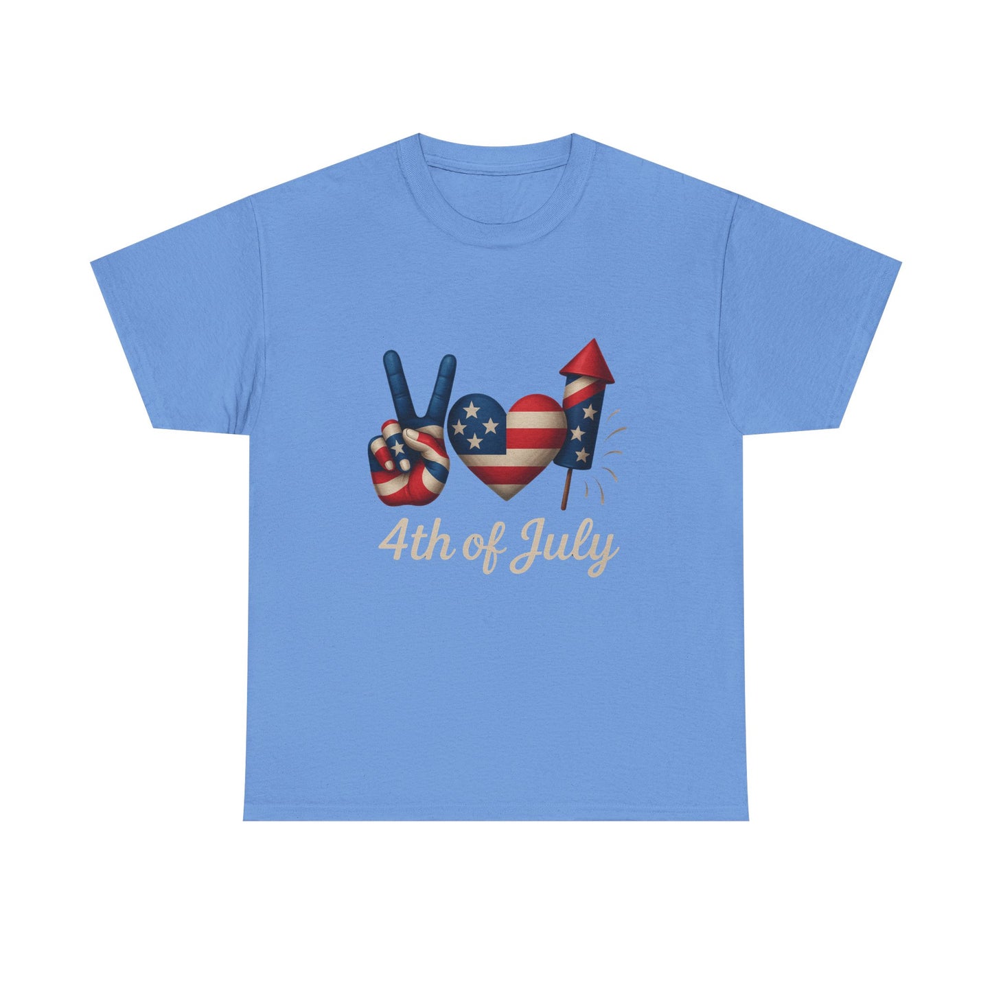 Peace Love Fireworks Tee – Patriotic 4th of July Shirt