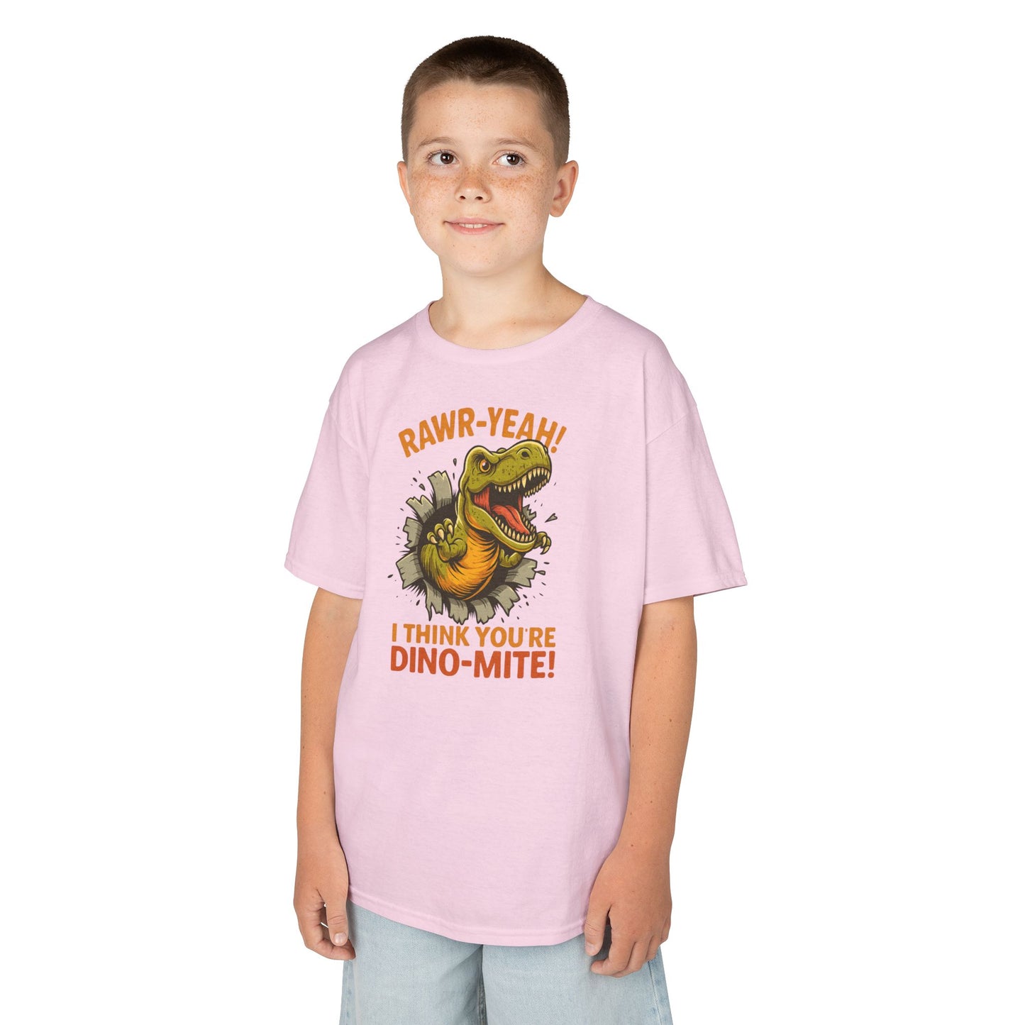 Dino-Mite Kids Tee - Fun Dinosaur T-Shirt for Boys and Girls, Perfect for Birthdays, Everyday Play, Dinosaur Lovers, Casual Wear