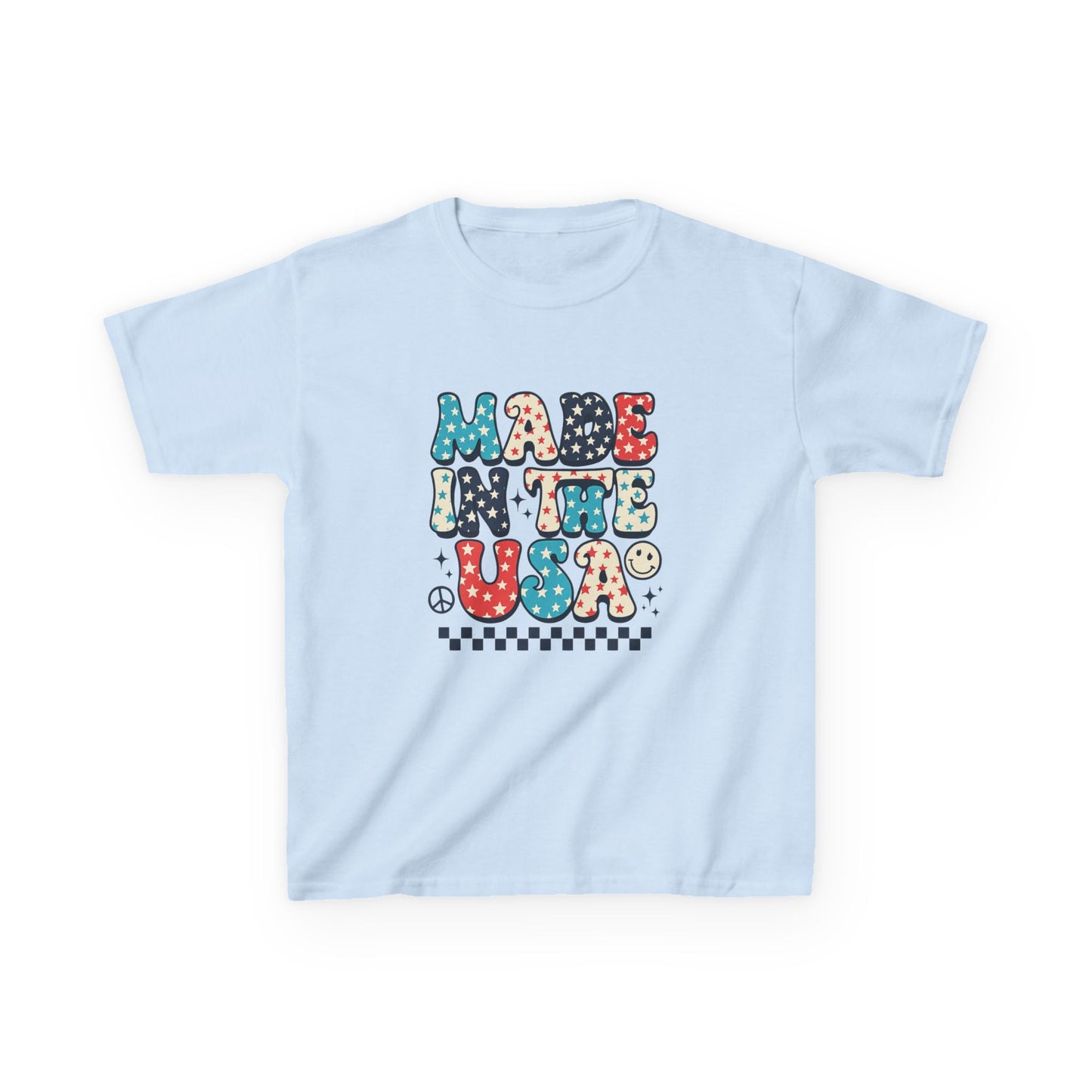 Retro USA Dino Christmas Tee - Made in the USA