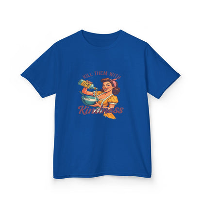 Radioactive Kindness: Funny Xmas Dinosaur Tee for Kids