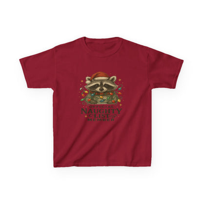 Naughty Raccoon Christmas Tee - Holiday Gift for Kids