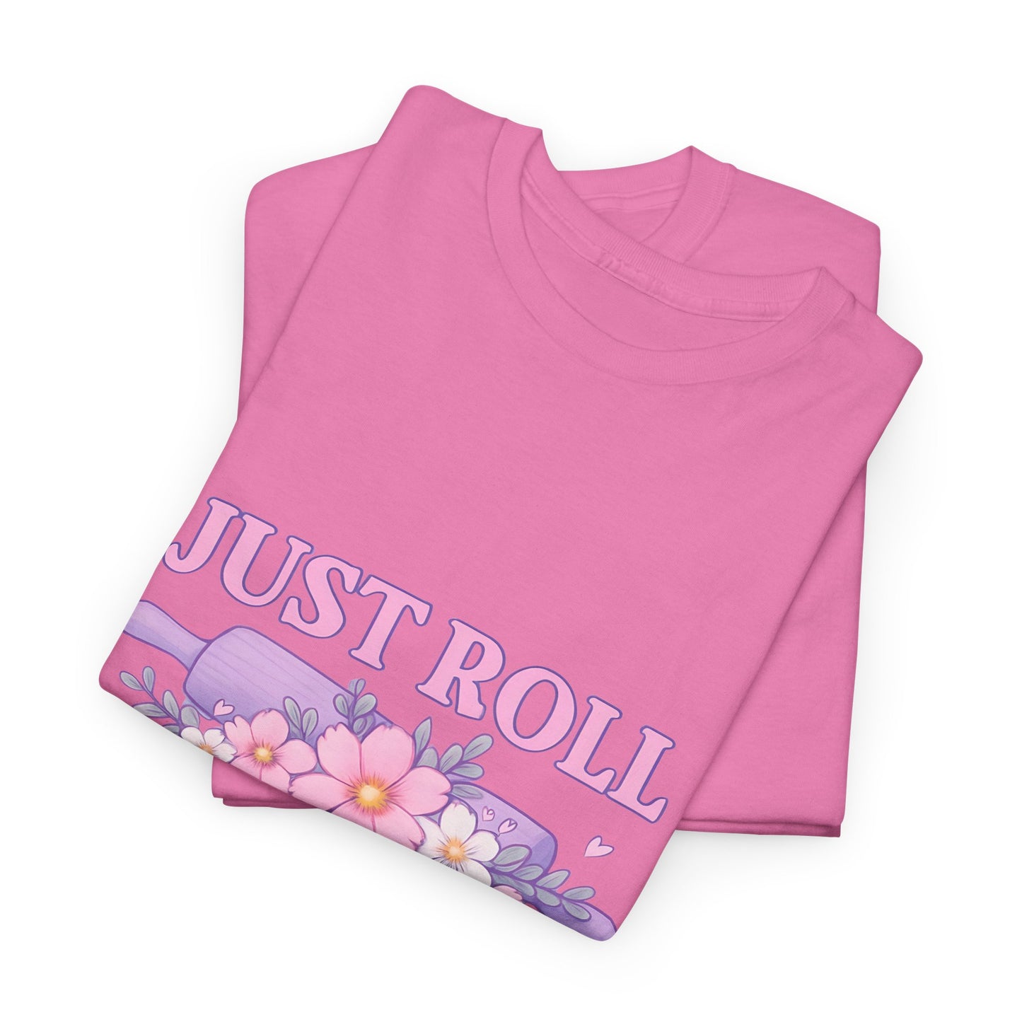 Floral Tee 'Just Roll With It'