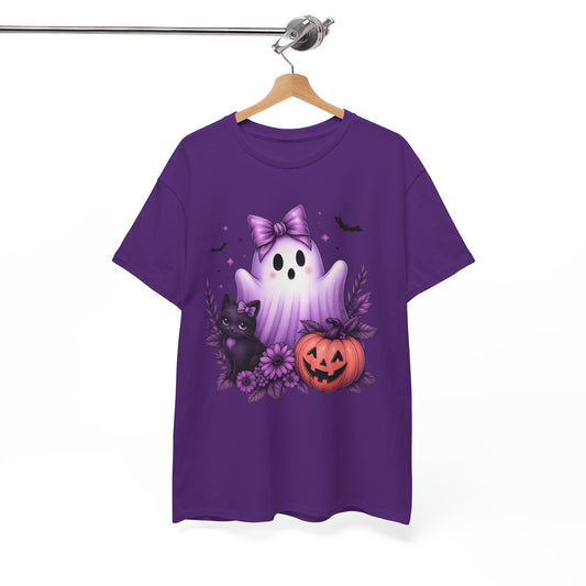 Pastel Halloween Ghost Cat Tee