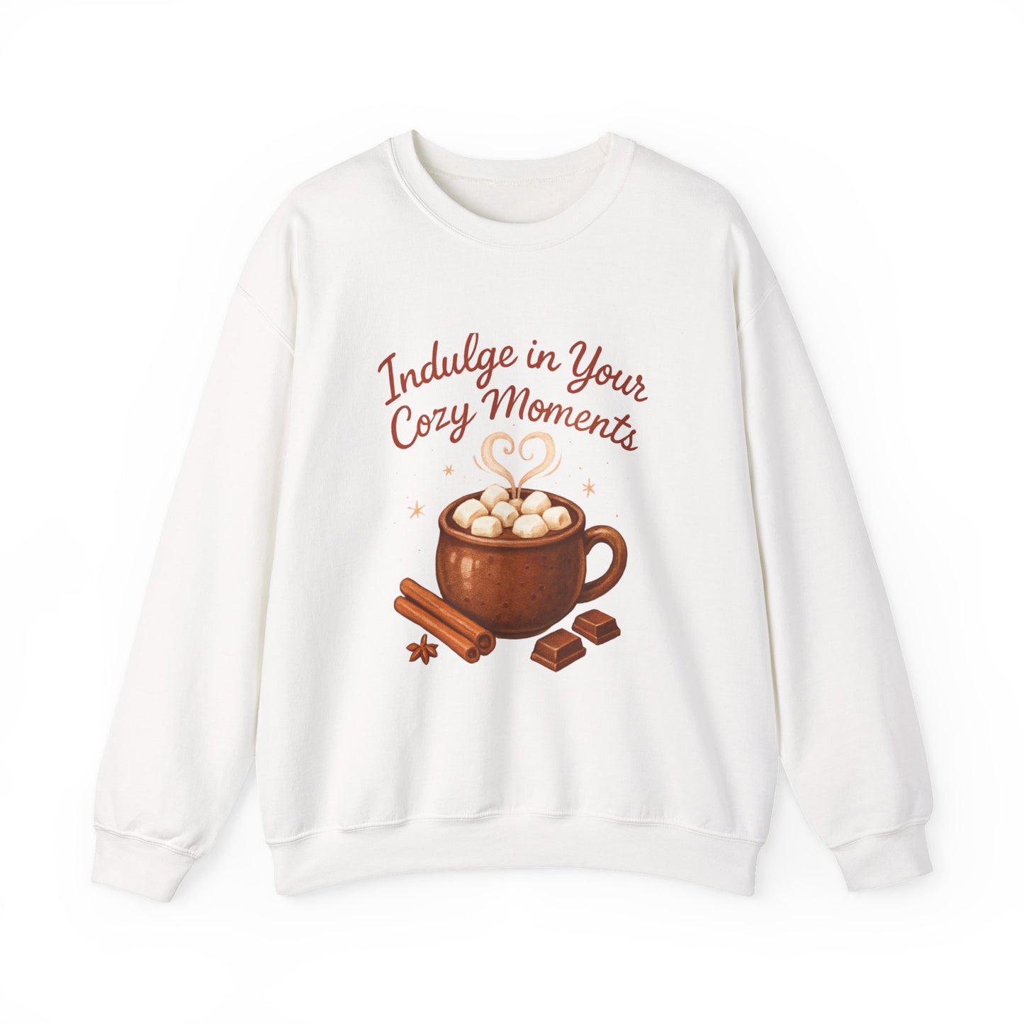 Cozy Hot Cocoa Crewneck Sweatshirt — "Indulge in Your Cozy Moments"