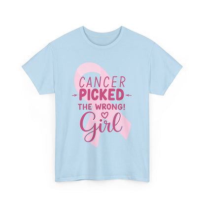 Cancer: The Wrong Picked Girl - Pink Ribbon Tee