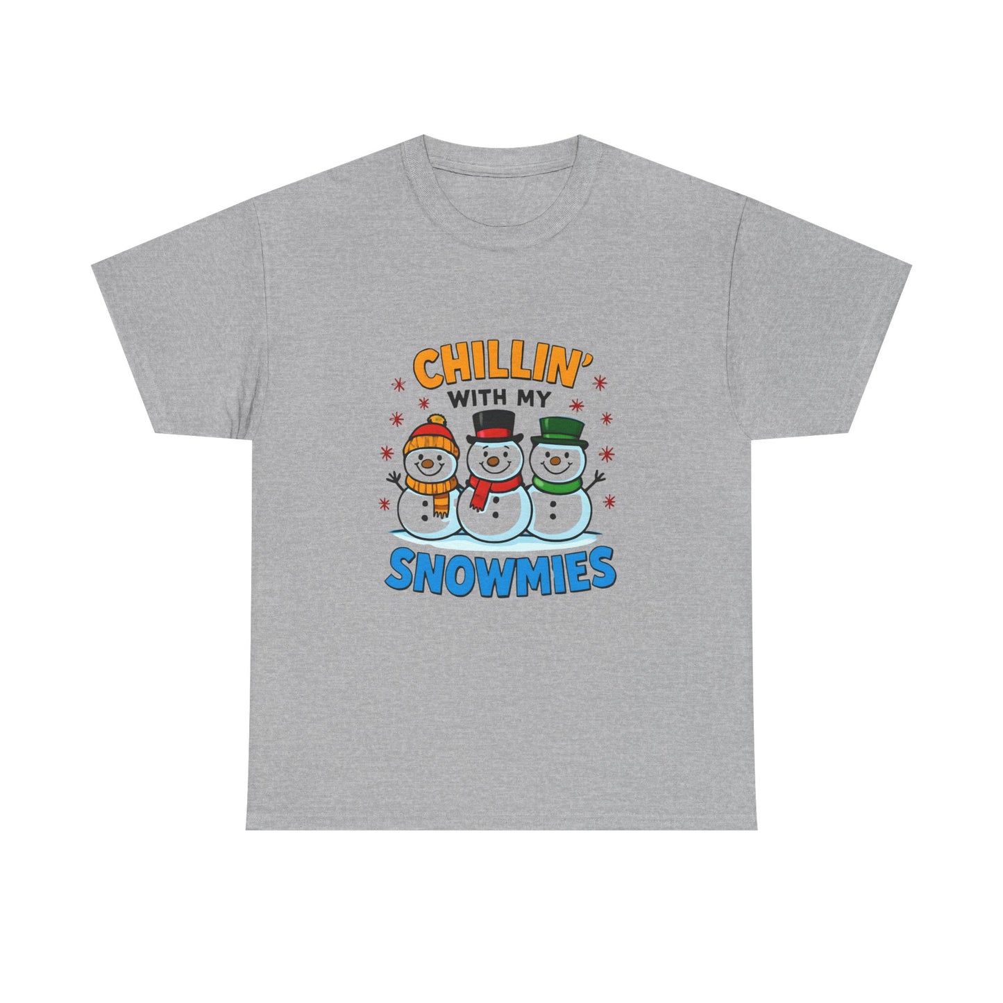 Relajándome con mis amigos de la nieve - Camiseta de concienciación sobre el cáncer