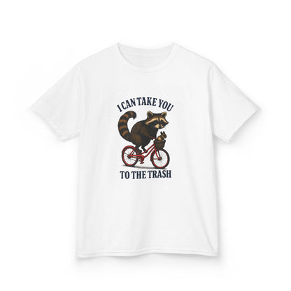 Raccoon Trash Ride Christmas Kids Tee