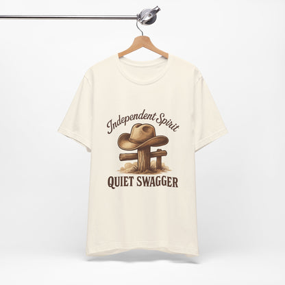 Quiet Swagger Cowboy Tee — Independent Spirit Western T-Shirt