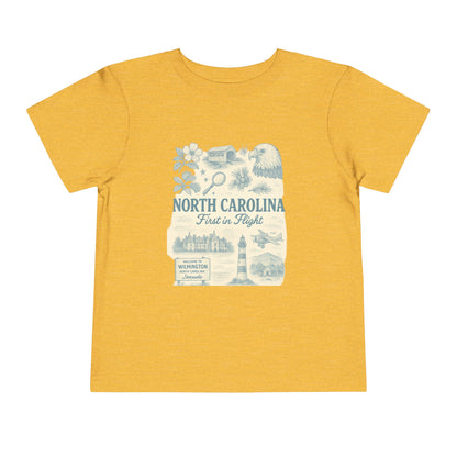 Toddler Tee - NC Landmarks Vintage First in Flight Design