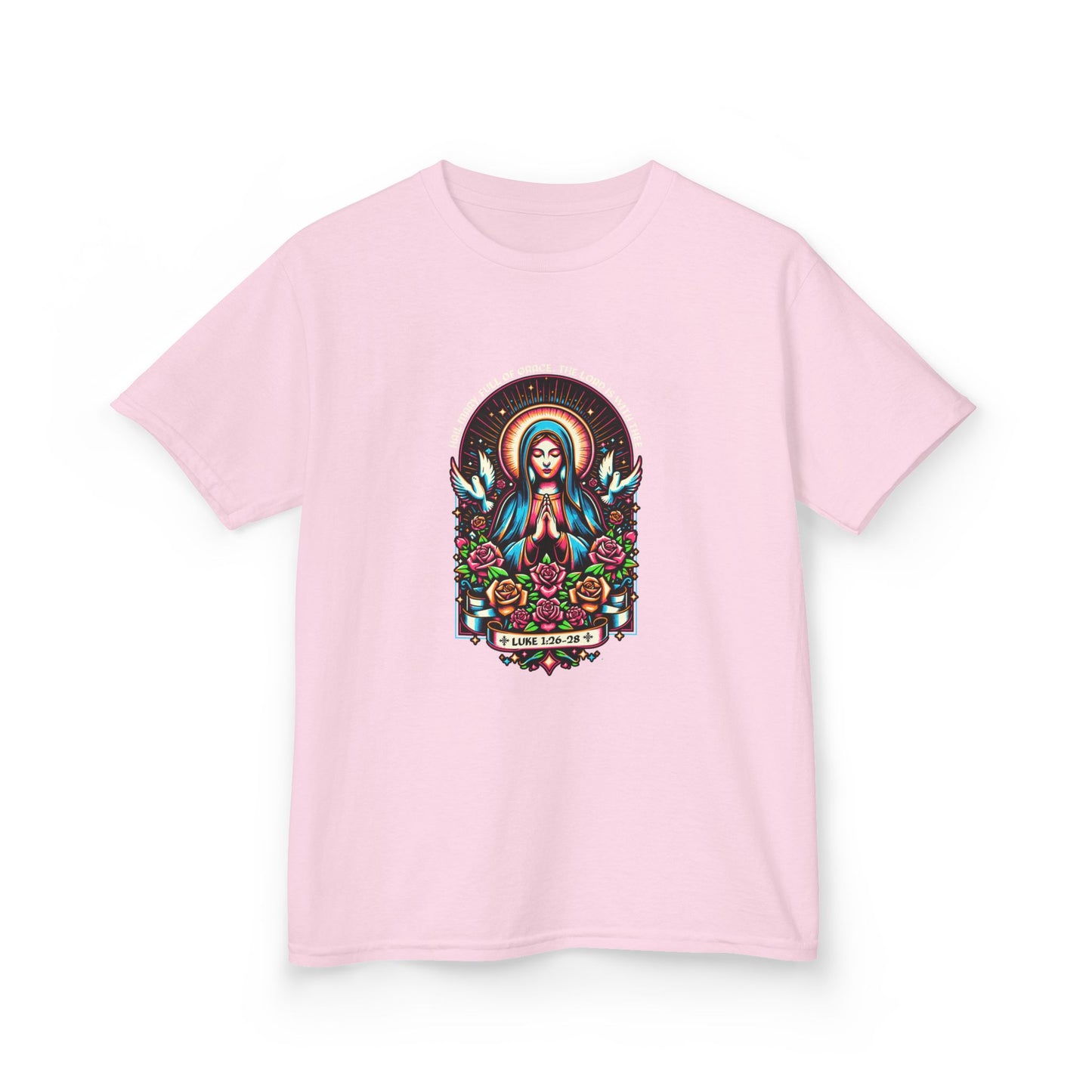 Virgin Mary Graphic Tee - Christmas Kids Shirt