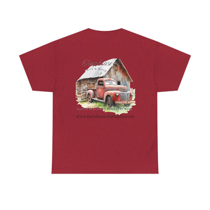 Rustic Farmhouse Unisex Tee, Country Style Shirt, Vintage Truck Tee, Back to Nature Apparel, Ideal Gift for Farm Lovers