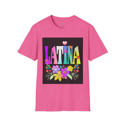 Colorful Latina Floral T-Shirt, Unisex Tee, Pride Shirt, Floral Graphic Tee, Gift for Her, Summer Style, Celebration Shirt